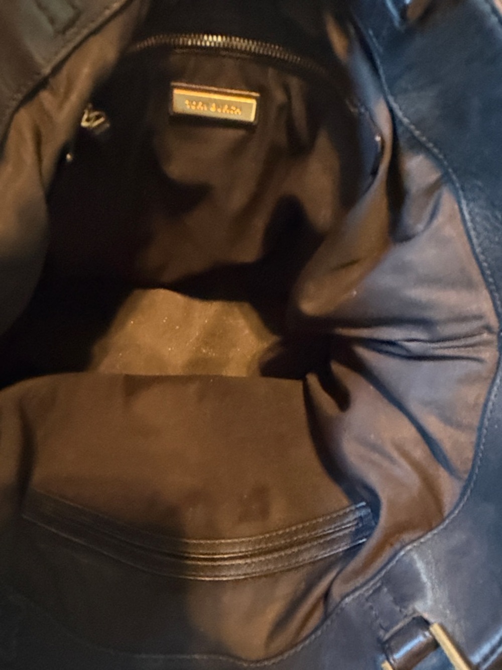 Tory Burch Quilted Black Leather Tote with Gold Logo - Picture 10 of 11